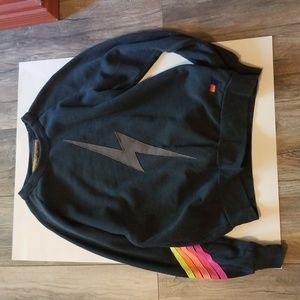 Aviator Nation Bolt Neon Stripe Sweatshirt
